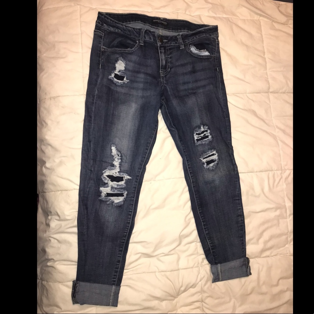 Ripped Distressed Stretch Skinny Jeans